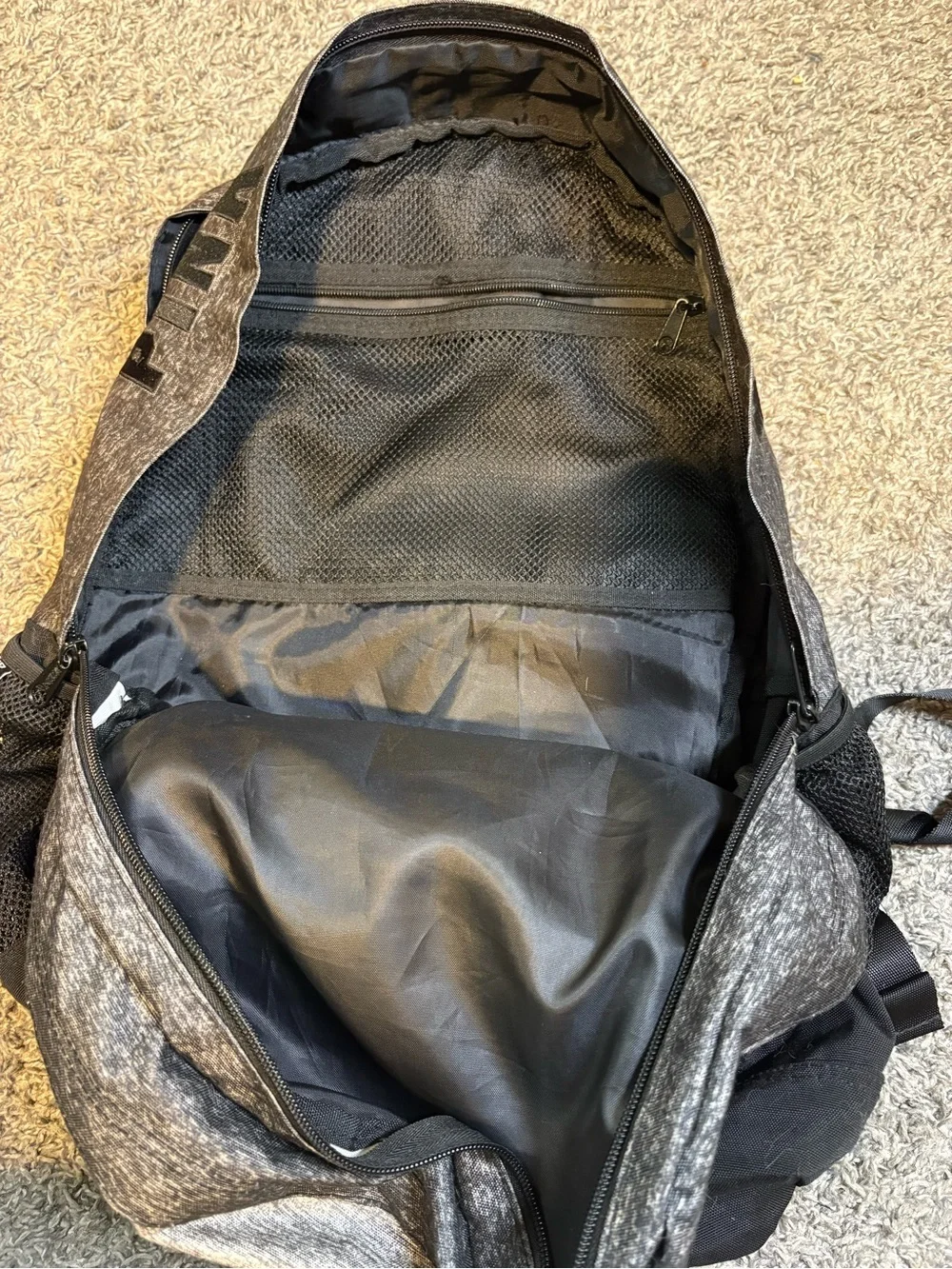 PINK Victoria's Secret Gray and Black Backpack